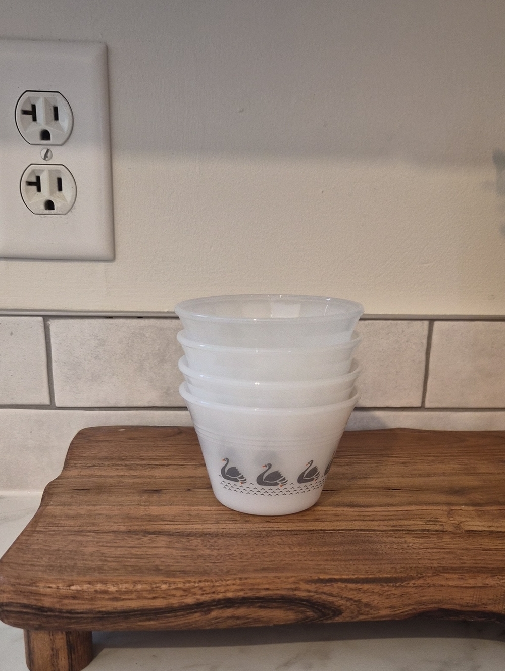 Termocrisa Milk Glass Custard Cups.